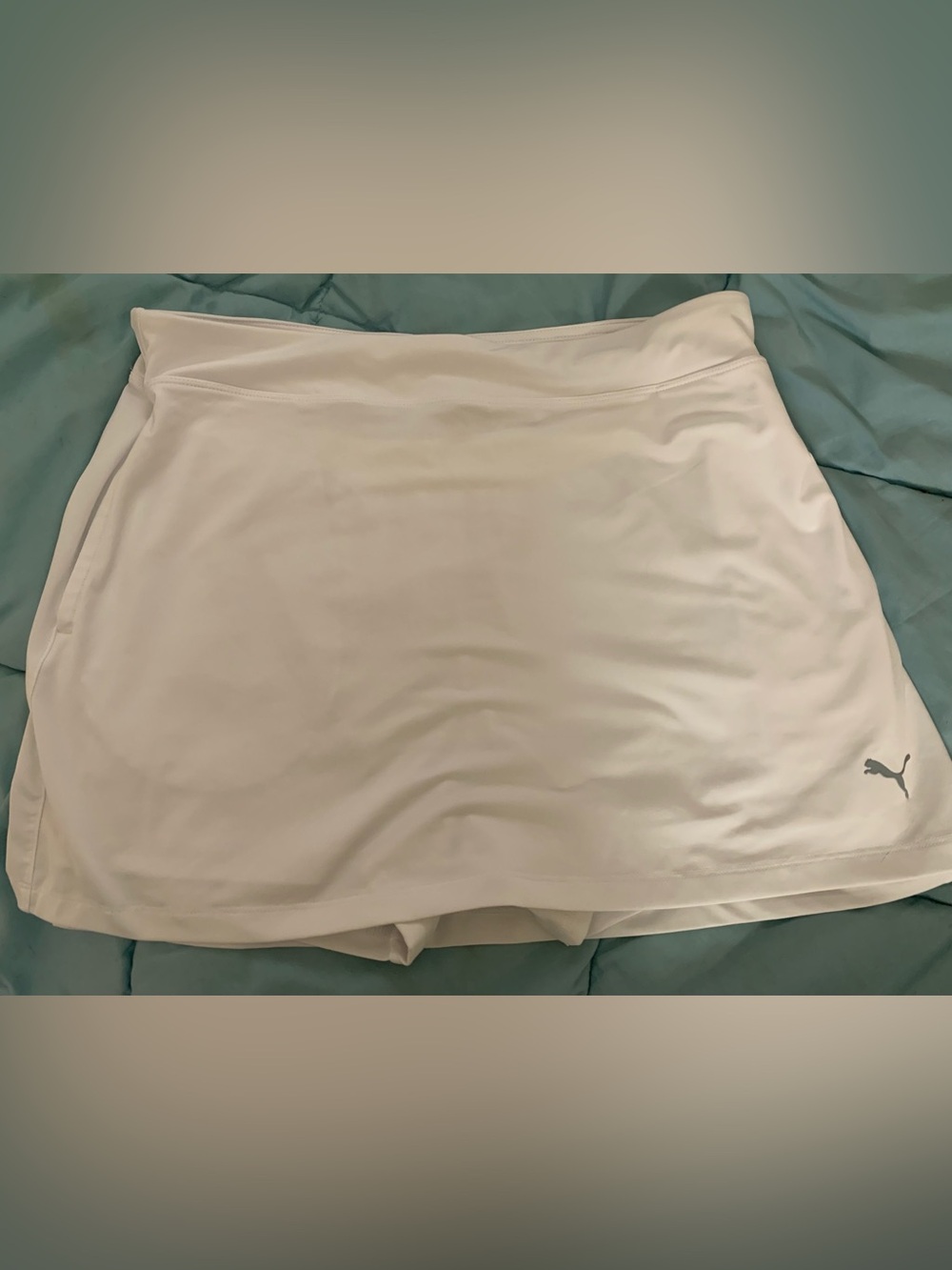 Puma White Athletic Tennis Skort with Built-In Shorts